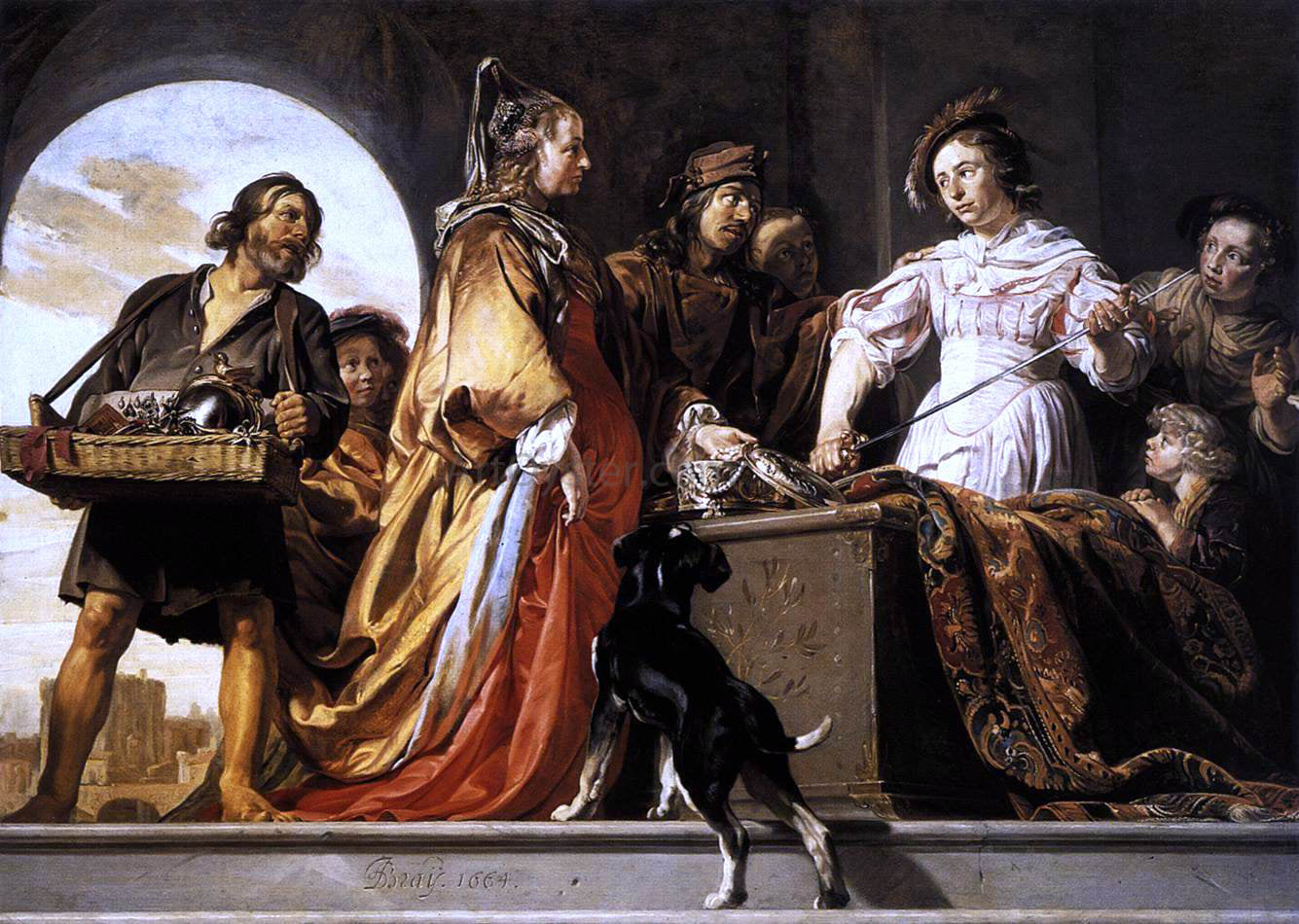 Jan De Bray The Discovery of Achilles Among the Daughters of Lycomedes - Hand Painted Oil Painting
