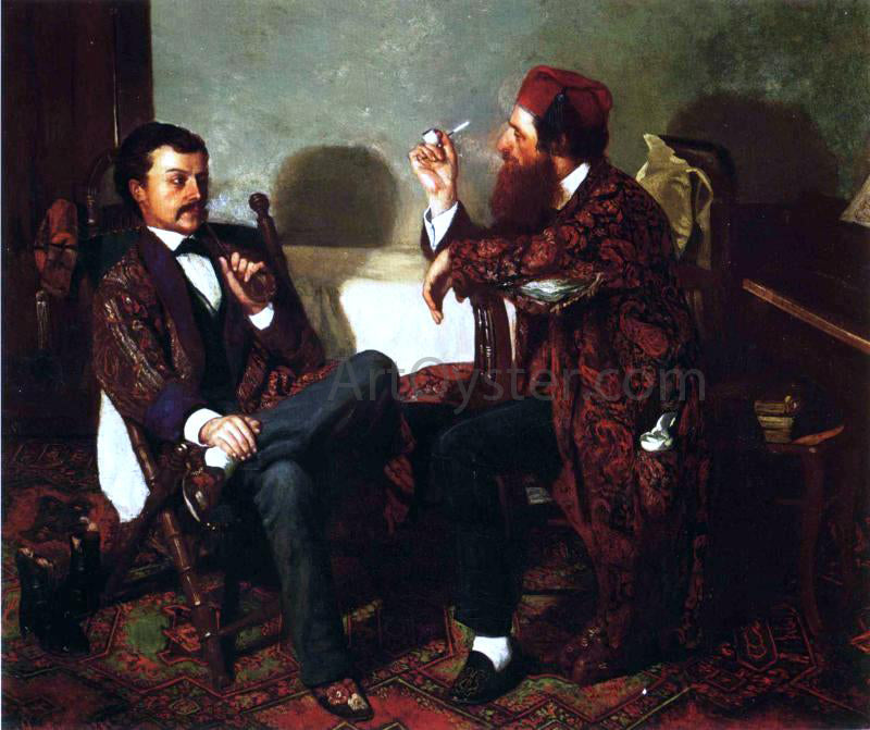 Thomas Hovenden The Discussion - Hand Painted Oil Painting