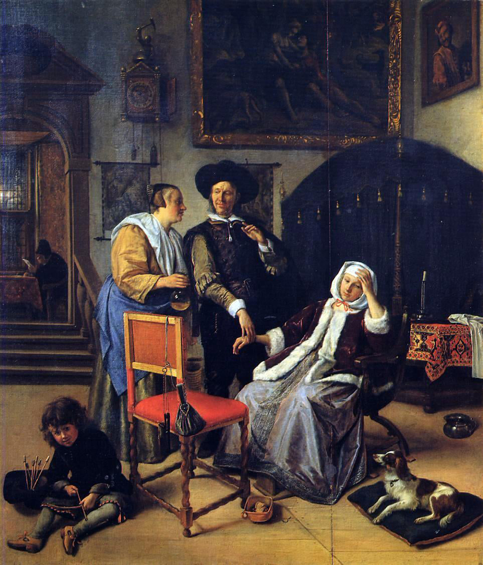 Jan Steen The Doctor's Visit - Hand Painted Oil Painting