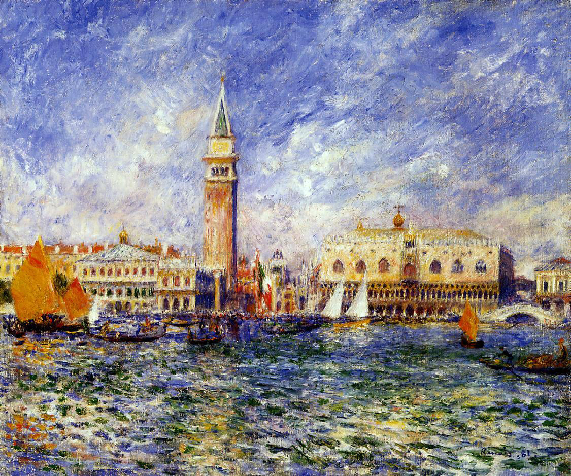Pierre Auguste Renoir The Doges' Palace, Venice - Hand Painted Oil Painting