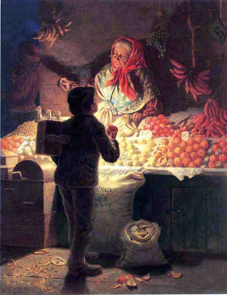Thomas Waterman Wood The Doubtful Coin - Hand Painted Oil Painting