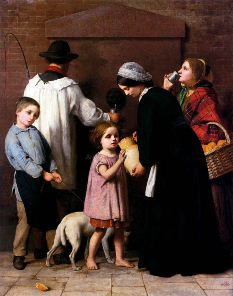 William Thomas Dobson The Drinking Fountain - Hand Painted Oil Painting