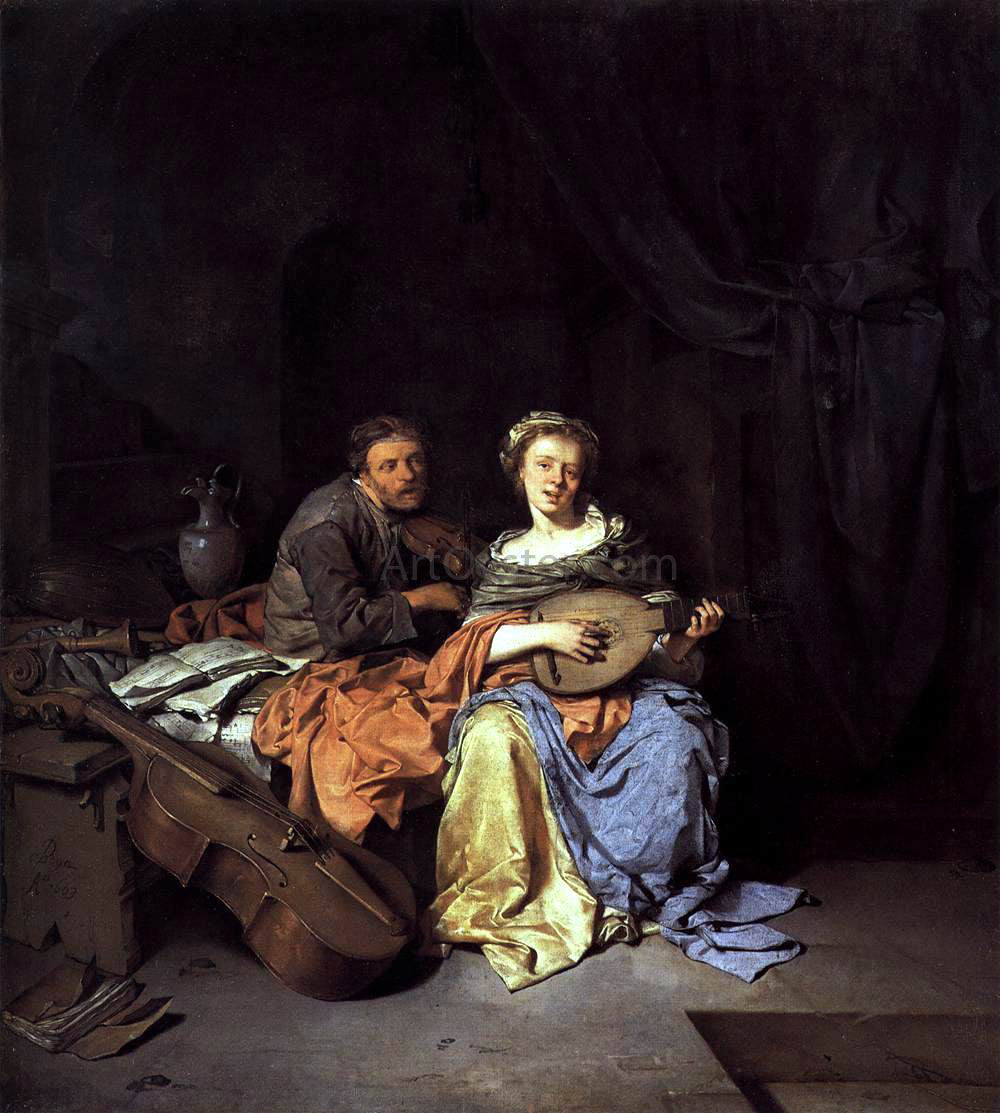  Cornelis Bega The Duet - Hand Painted Oil Painting
