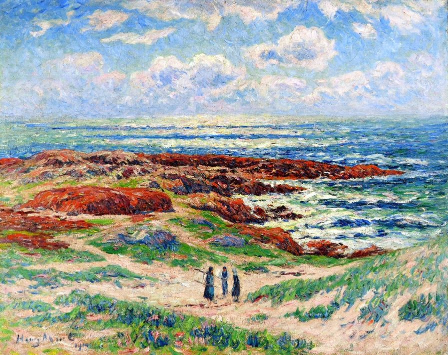 Henri Moret The Dunes of Tregune, Finistere - Hand Painted Oil Painting