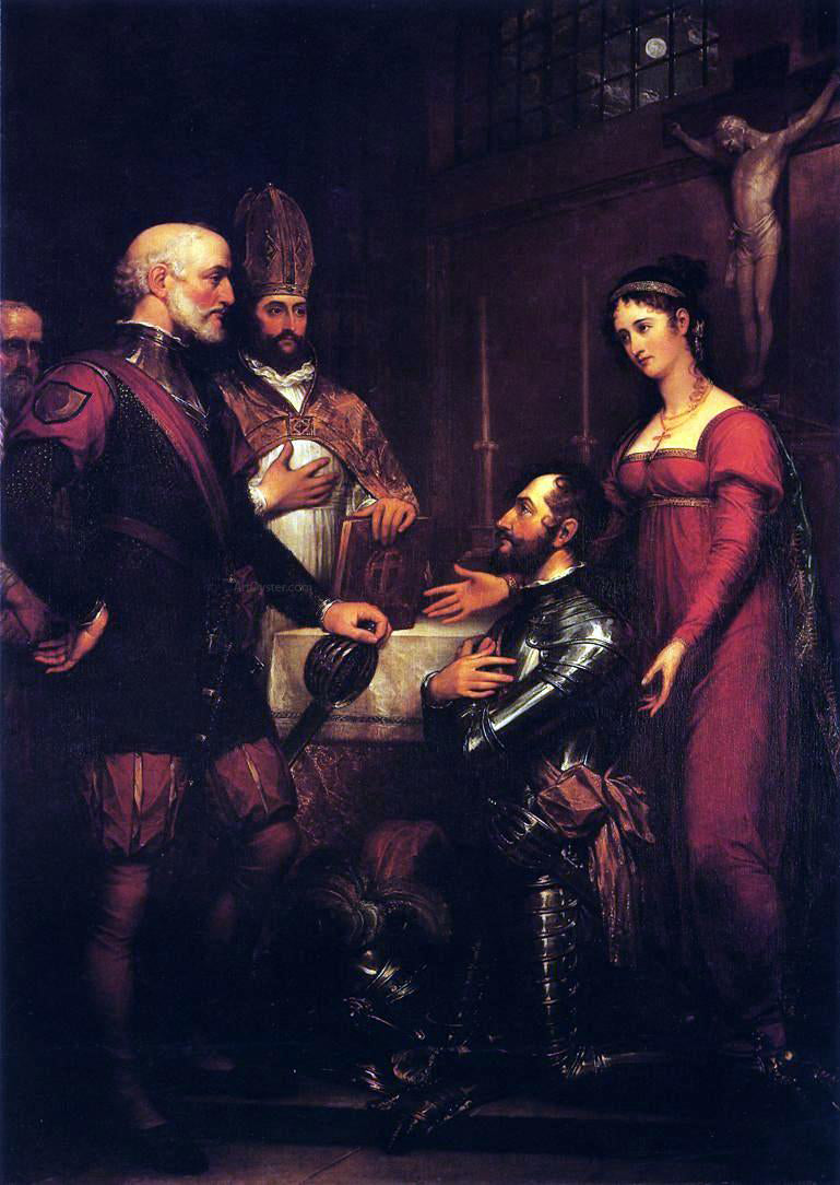 John Trumbull The Earl of Angus Coferring Knighthood on De Wilton - Hand Painted Oil Painting