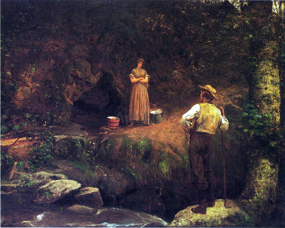 Eastman Johnson The Early Lovers - Hand Painted Oil Painting