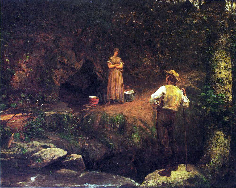  Eastman Johnson The Early Lovers - Hand Painted Oil Painting