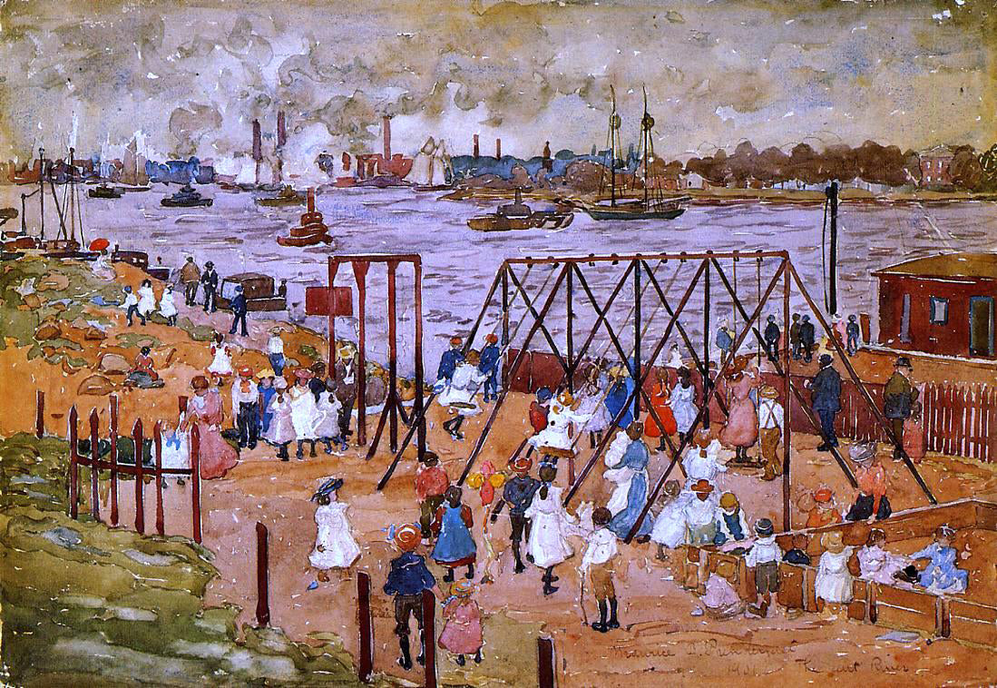  Maurice Prendergast The East River - Hand Painted Oil Painting
