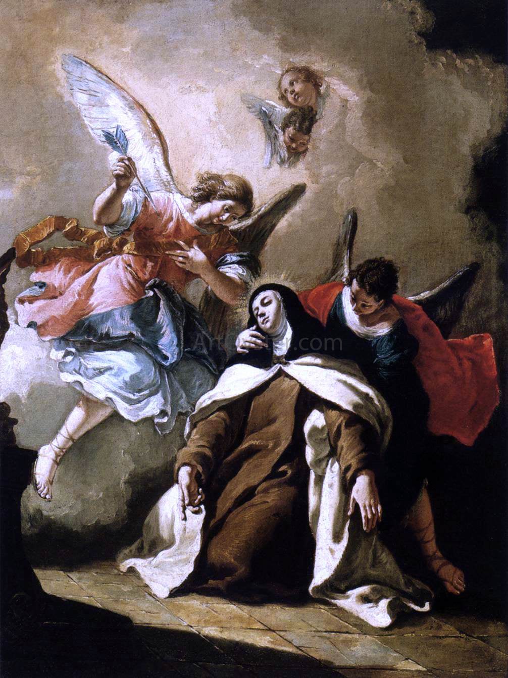  Francesco Fontebasso The Ecstasy of St Therese - Hand Painted Oil Painting