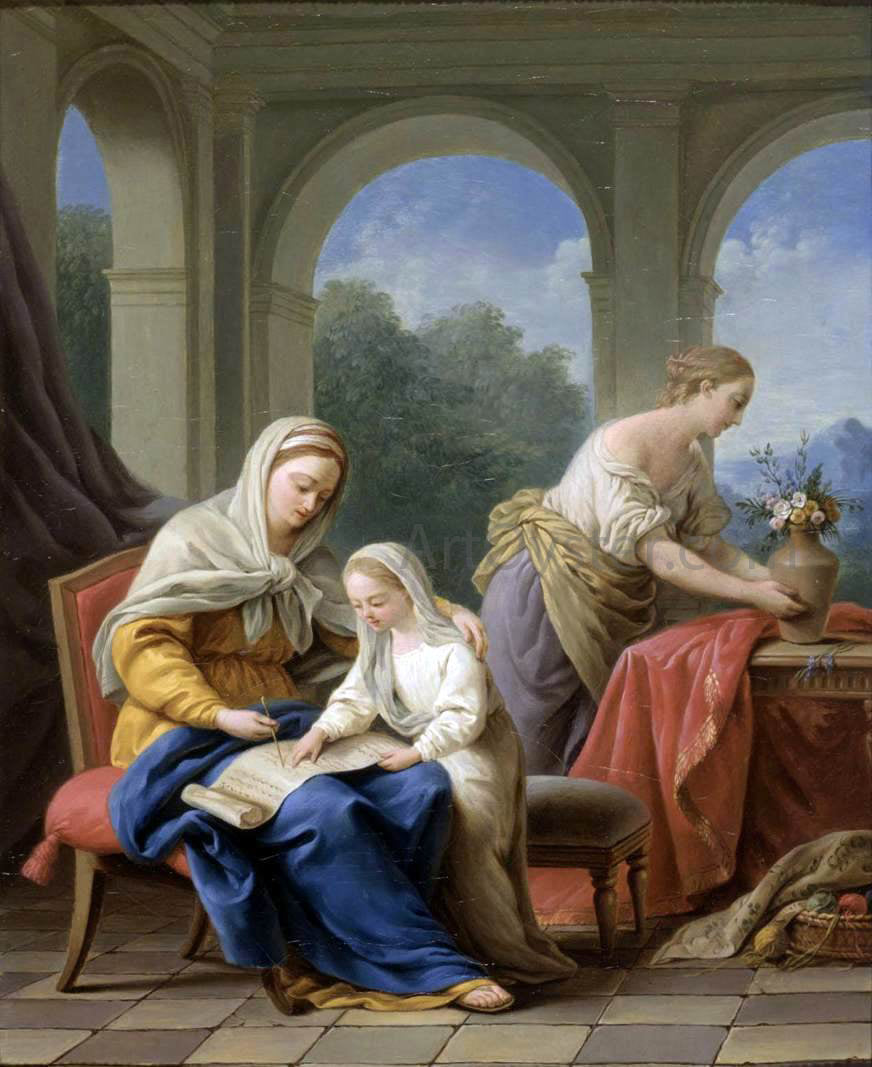 Louis-Jean-Francois Lagrenee The Education of the Virgin - Hand Painted Oil Painting