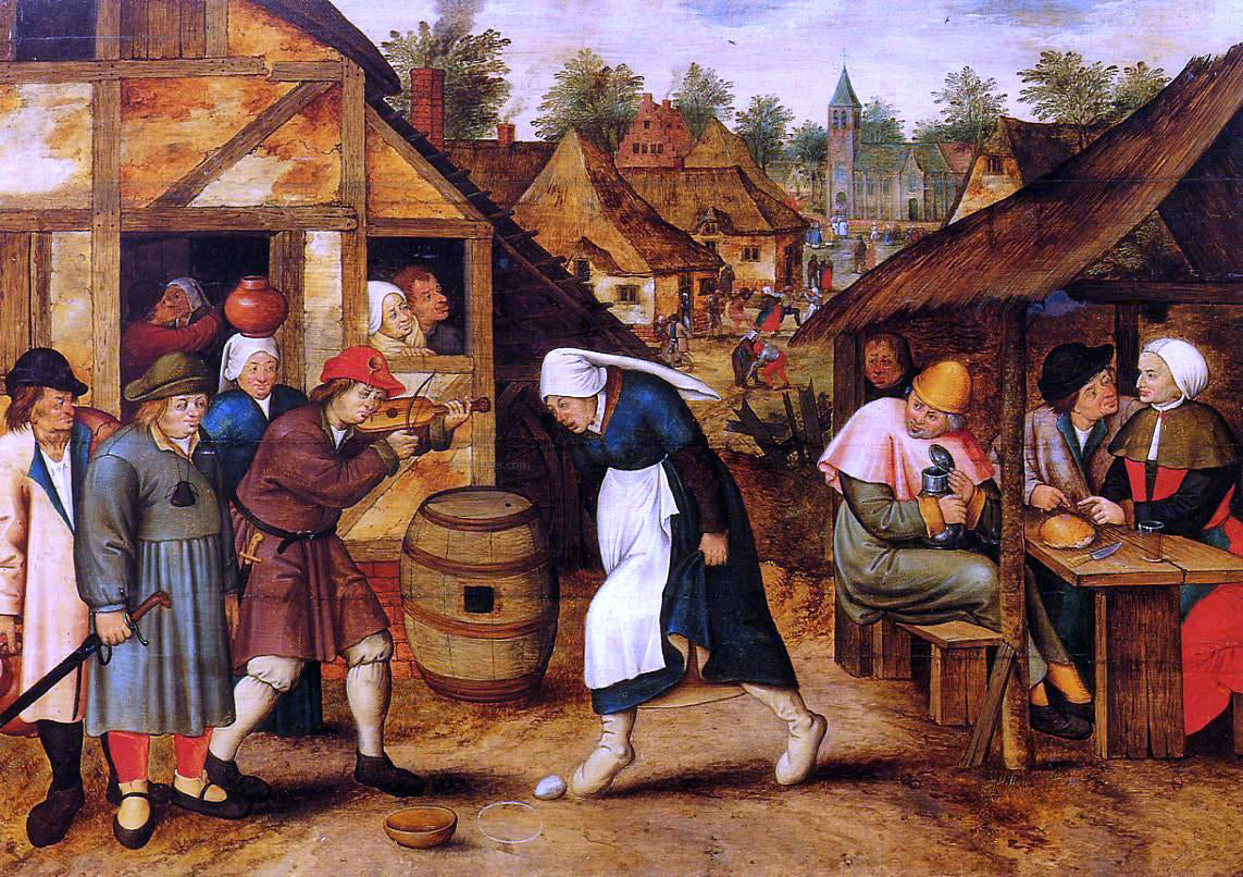 The Younger Pieter Bruegel The Egg Dance - Hand Painted Oil Painting