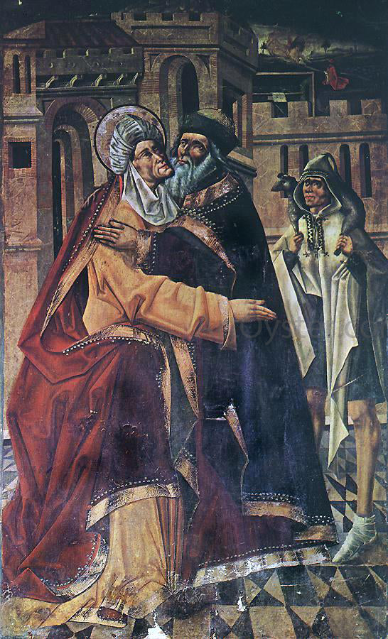 Master of Avila The Embrace - Hand Painted Oil Painting