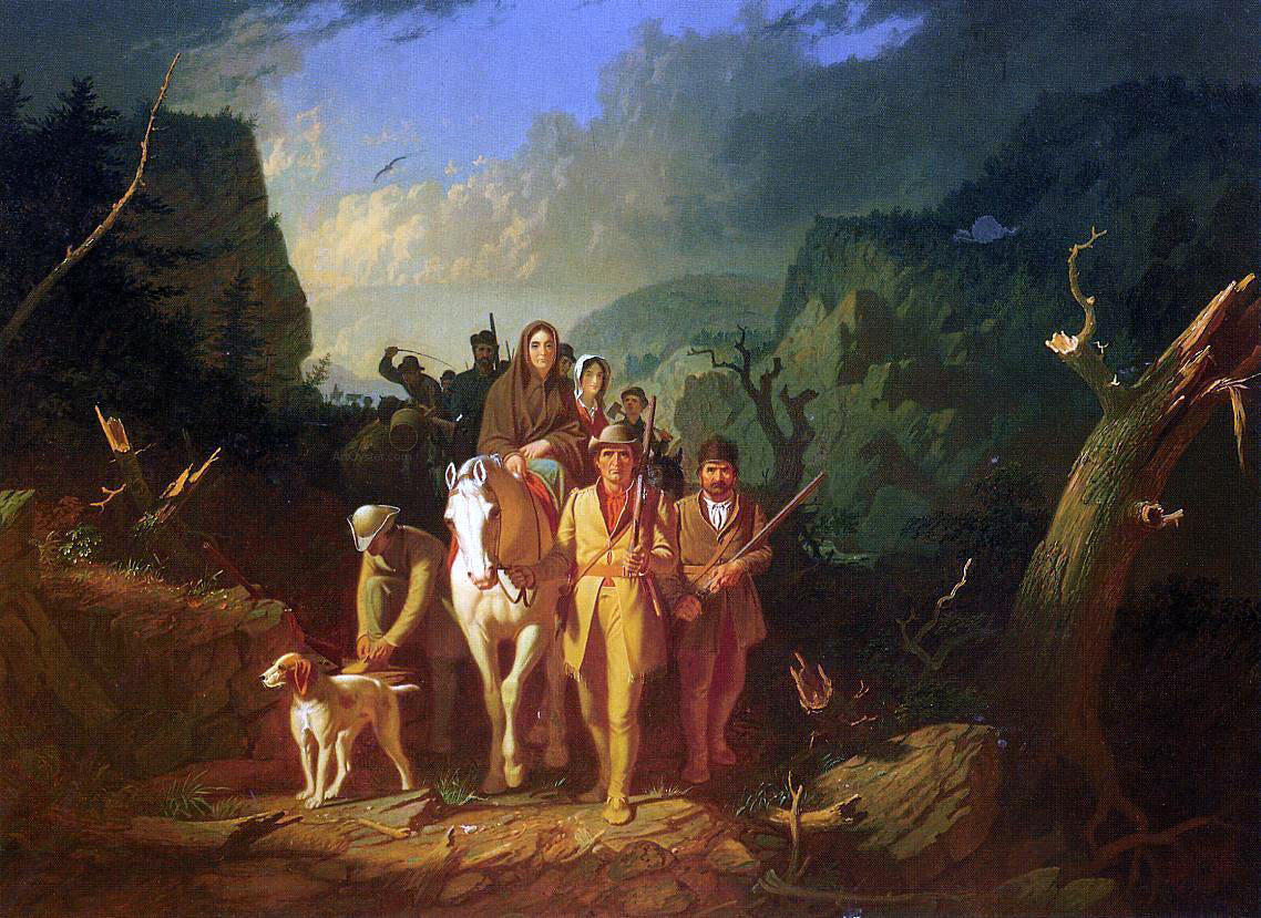 George Caleb Bingham The Emigration of Daniel Boone - Hand Painted Oil Painting