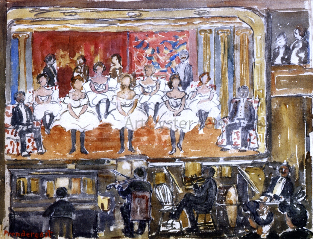 Maurice Prendergast The End Men - Hand Painted Oil Painting