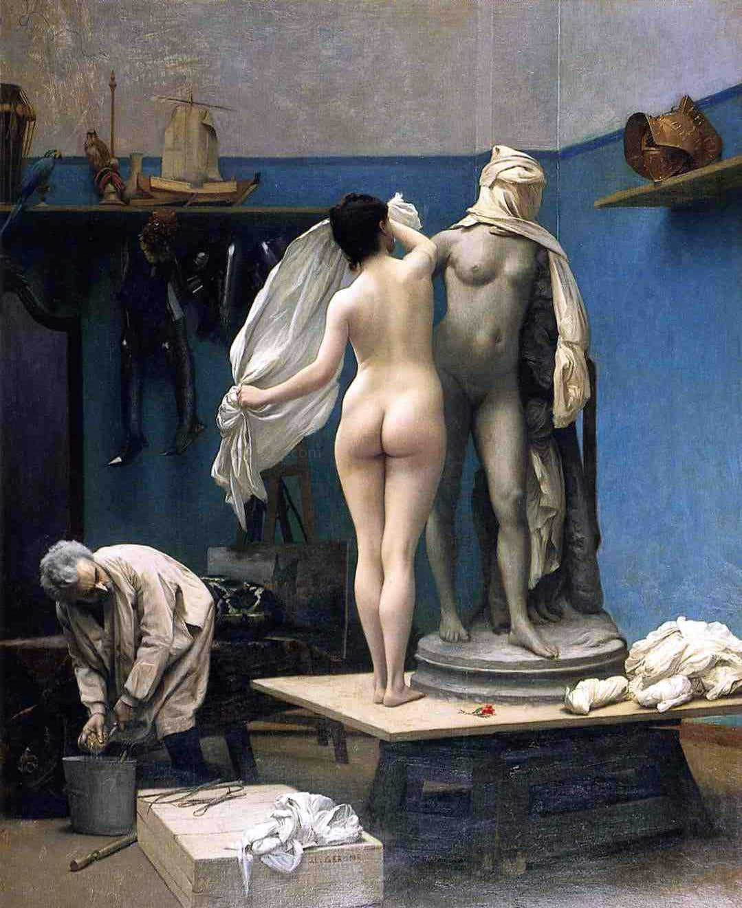 Jean-Leon Gerome The End of the Sitting - Hand Painted Oil Painting