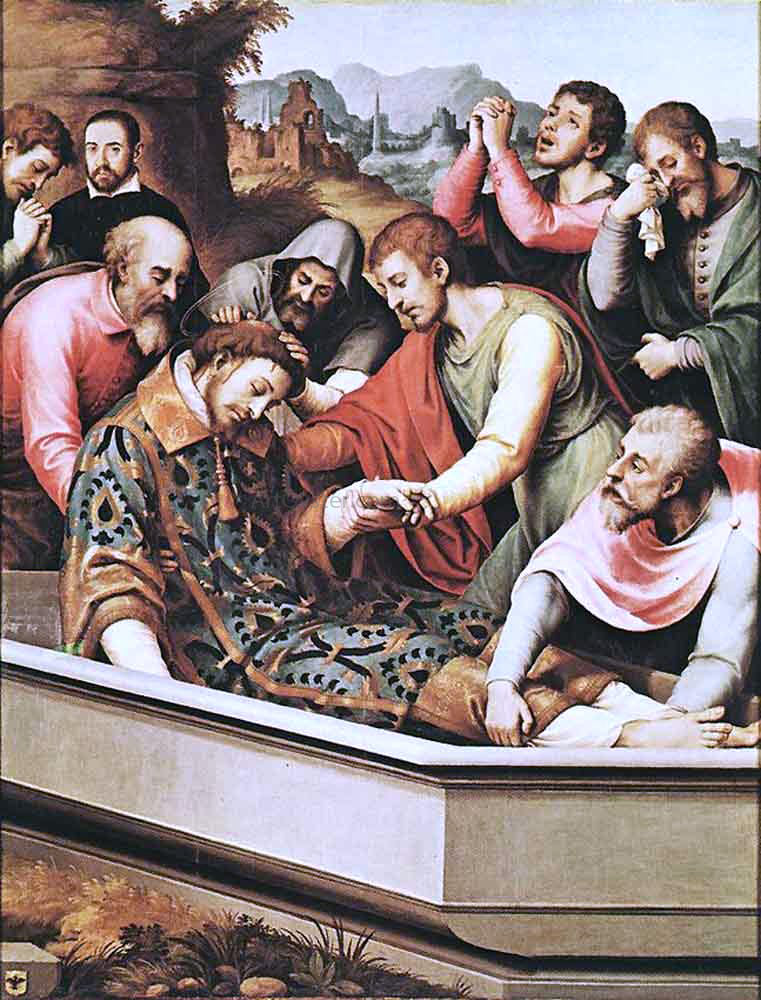 Juan de es De Juanes The Entombment of St Stephen Martyr - Hand Painted Oil Painting