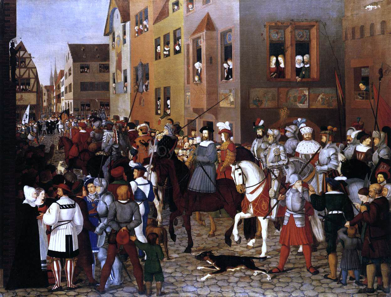 Franz Pforr The Entry of Emperor Rudolf of Habsburg into Basle - Hand Painted Oil Painting