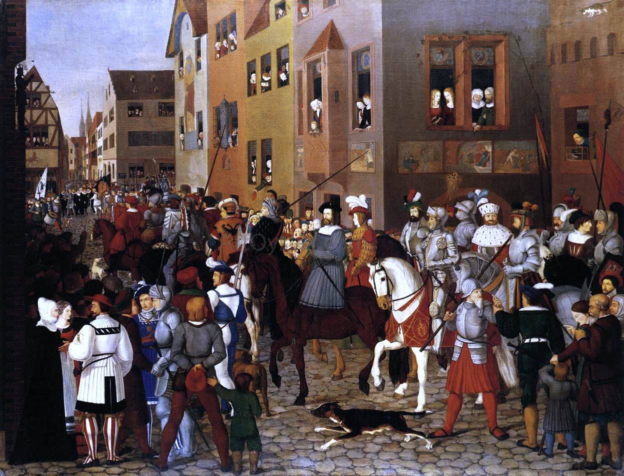  Franz Pforr The Entry of Emperor Rudolf of Habsburg into Basle - Hand Painted Oil Painting