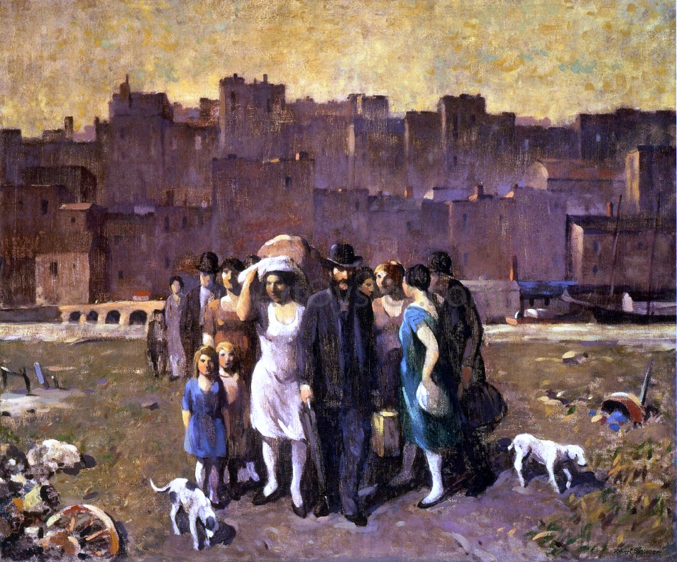 Robert Spencer The Exodus - Hand Painted Oil Painting