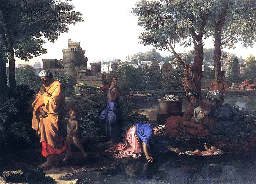 Nicolas Poussin The Exposition of Moses - Hand Painted Oil Painting