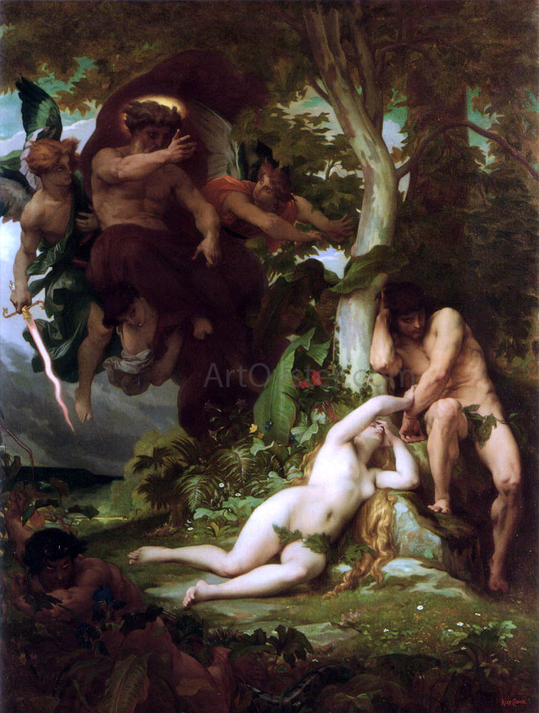 Alexandre Cabanel The Expulsion of Adam and Eve from the Garden of Paradise - Hand Painted Oil Painting
