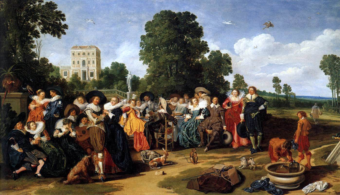  Dirck Hals The Fete Champetre - Hand Painted Oil Painting