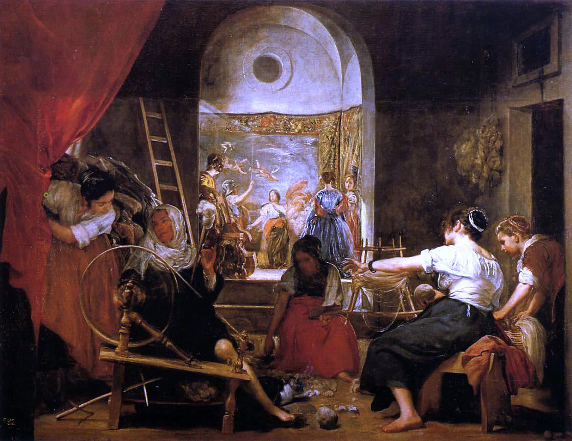 Diego Velazquez The Fable of Archne (also known as The Spinners) - Hand Painted Oil Painting