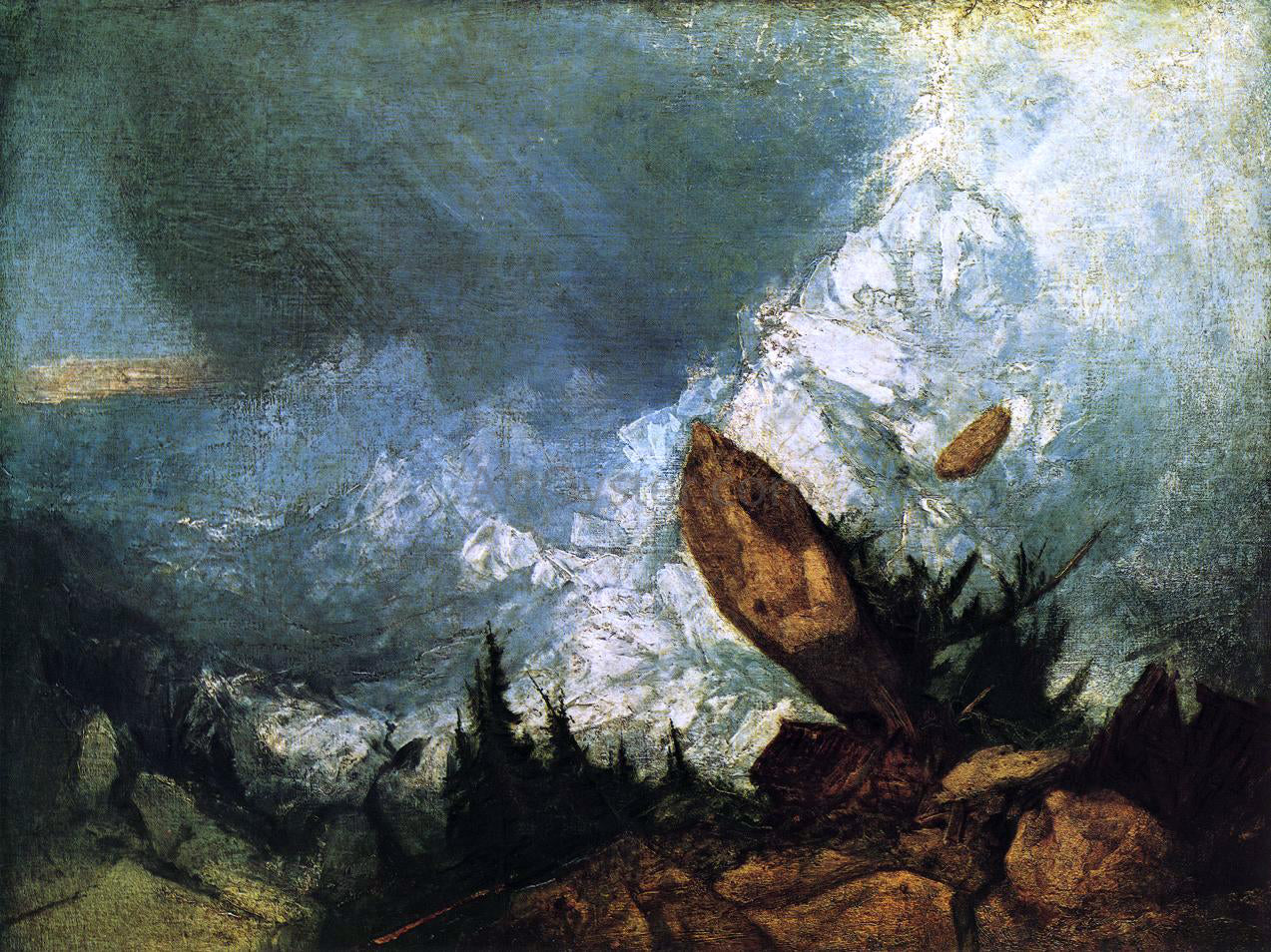 Joseph William Turner The Fall of an Avalanche in the Grisons - Hand Painted Oil Painting