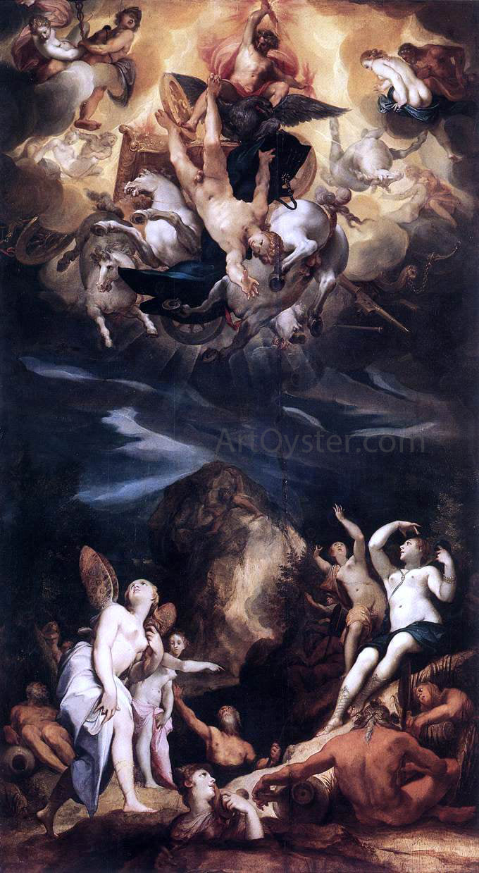 The Elder Joseph Heintz The Fall of Phaeton - Hand Painted Oil Painting
