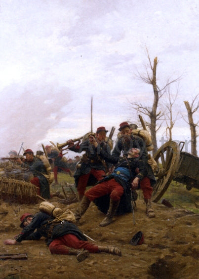 Paul-Louis-Narcisse Grolleron The Fallen Comrade - Hand Painted Oil Painting