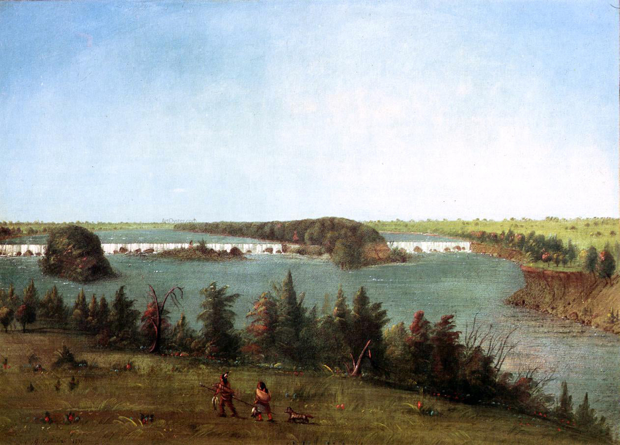  George Catlin The Falls of St. Anthony - Hand Painted Oil Painting