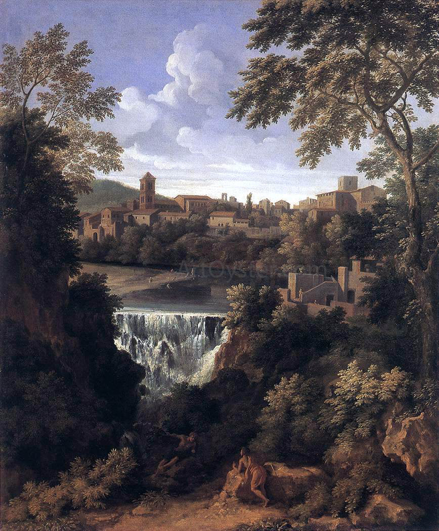 Gaspard Dughet The Falls of Tivoli - Hand Painted Oil Painting