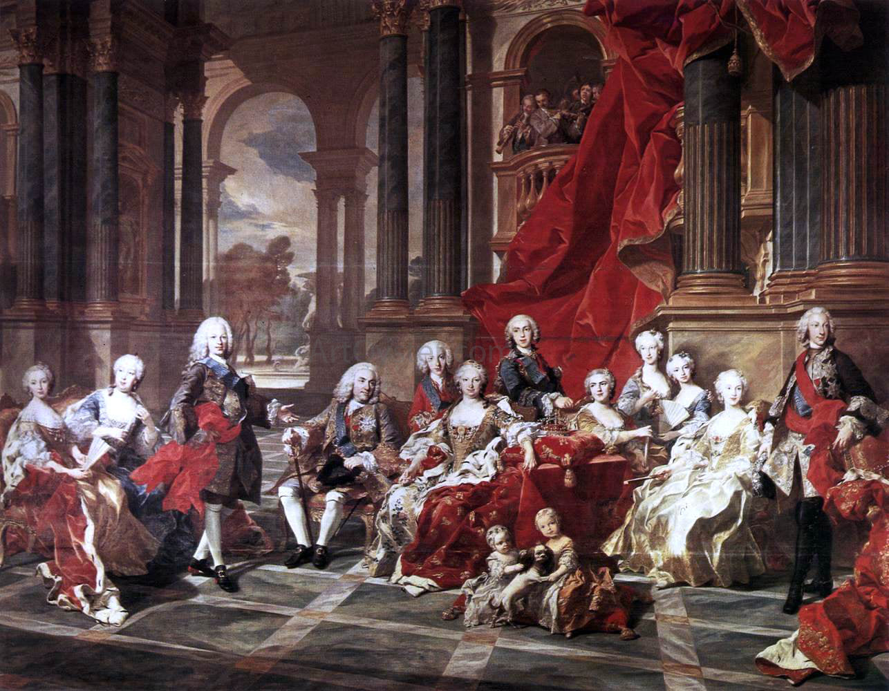 Louis Michel Van Loo The Family of Philip V - Hand Painted Oil Painting