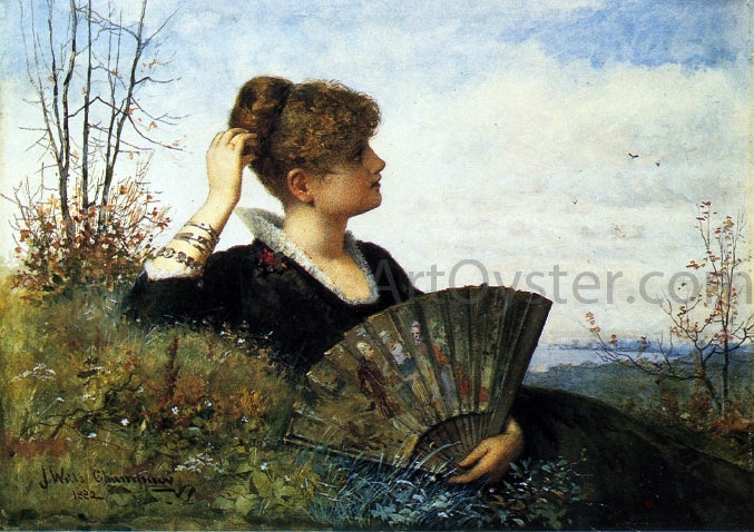 James Wells Champney The Fan - Hand Painted Oil Painting