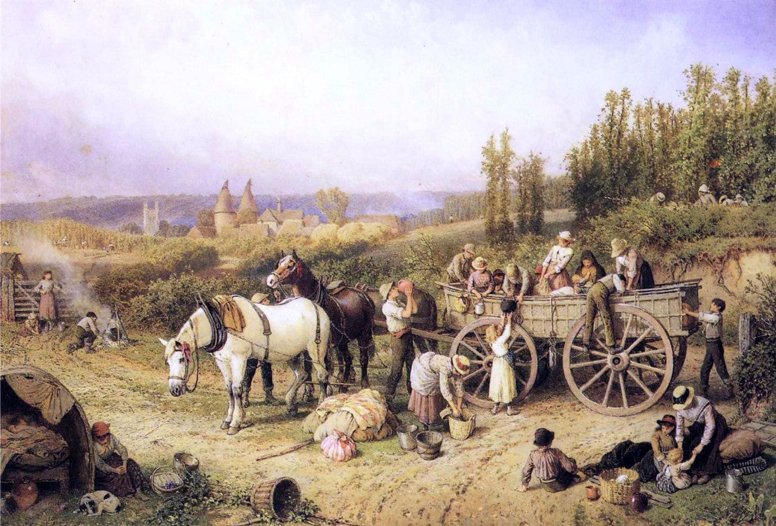 Myles Birket Foster The Farm Cart - Hand Painted Oil Painting