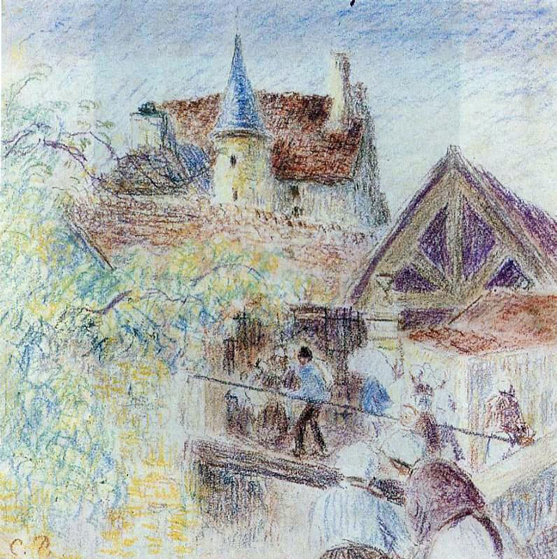  Camille Pissarro The Farm, Osny - Hand Painted Oil Painting