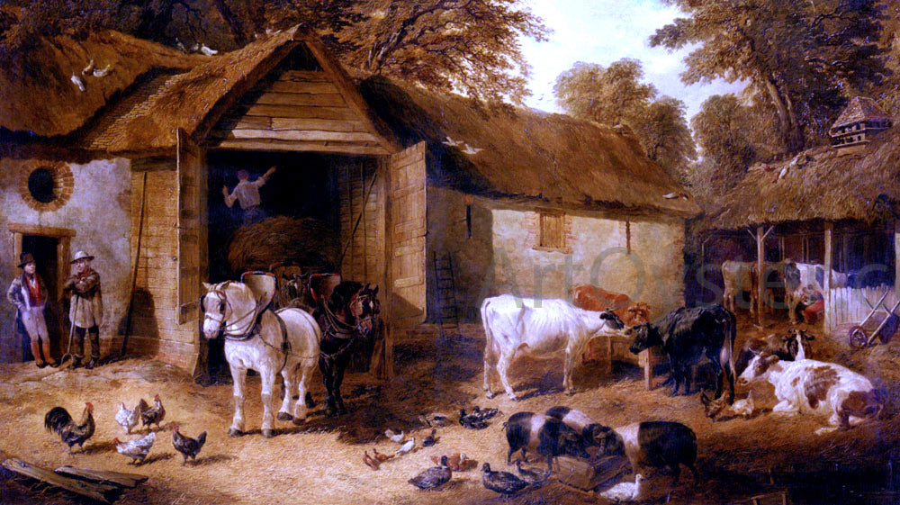 Jr. John Frederick Herring The Farmyard - Hand Painted Oil Painting
