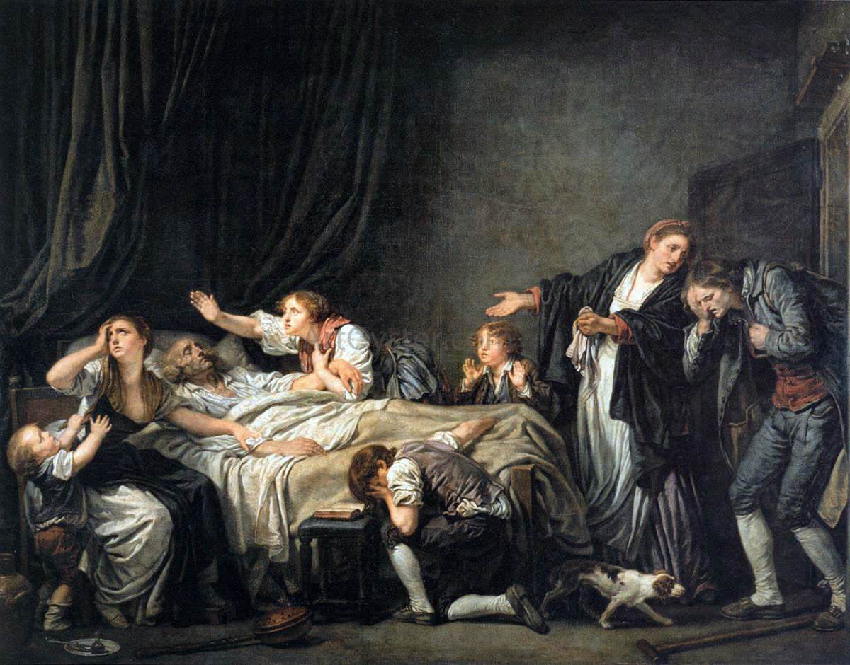 Jean Baptiste Greuze The Father's Curse: The Son Punished - Hand Painted Oil Painting