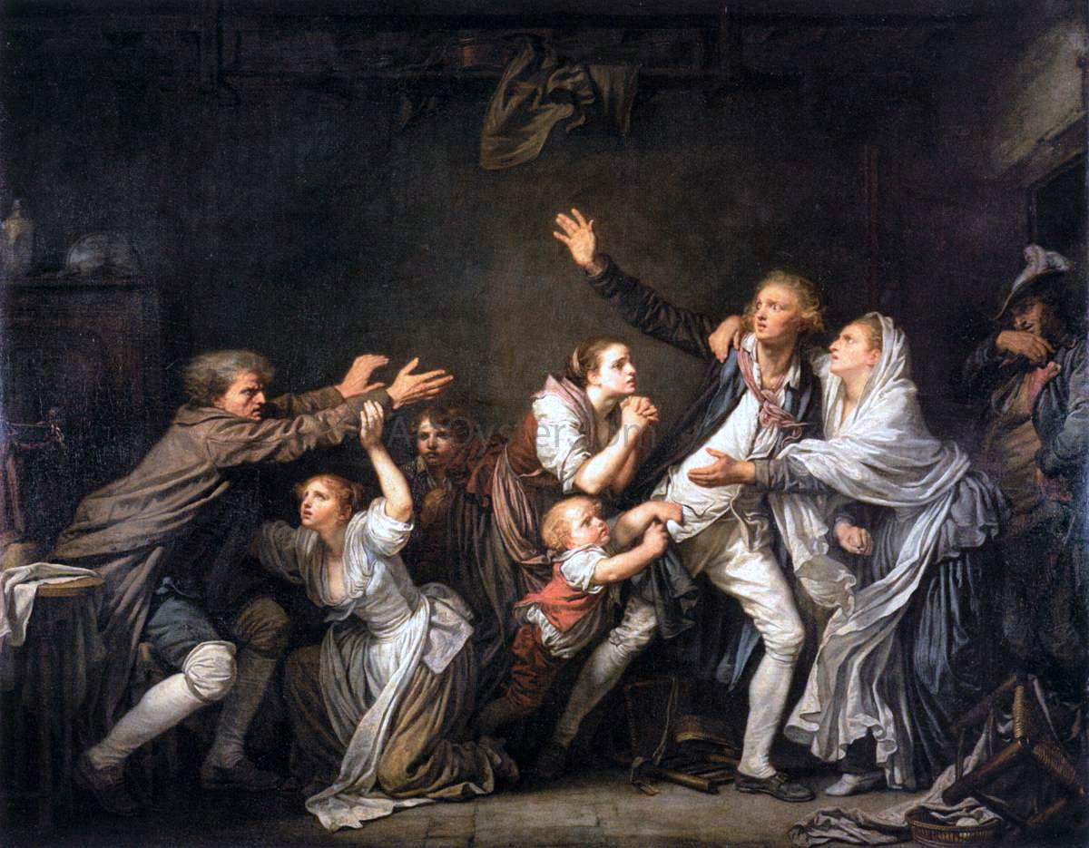 Jean Baptiste Greuze The Father's Curse: The Ungrateful Son - Hand Painted Oil Painting