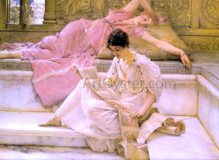 Sir Lawrence Alma-Tadema The Favourite Poet - Hand Painted Oil Painting
