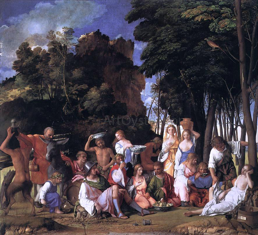  Giovanni Bellini The Feast of the Gods - Hand Painted Oil Painting