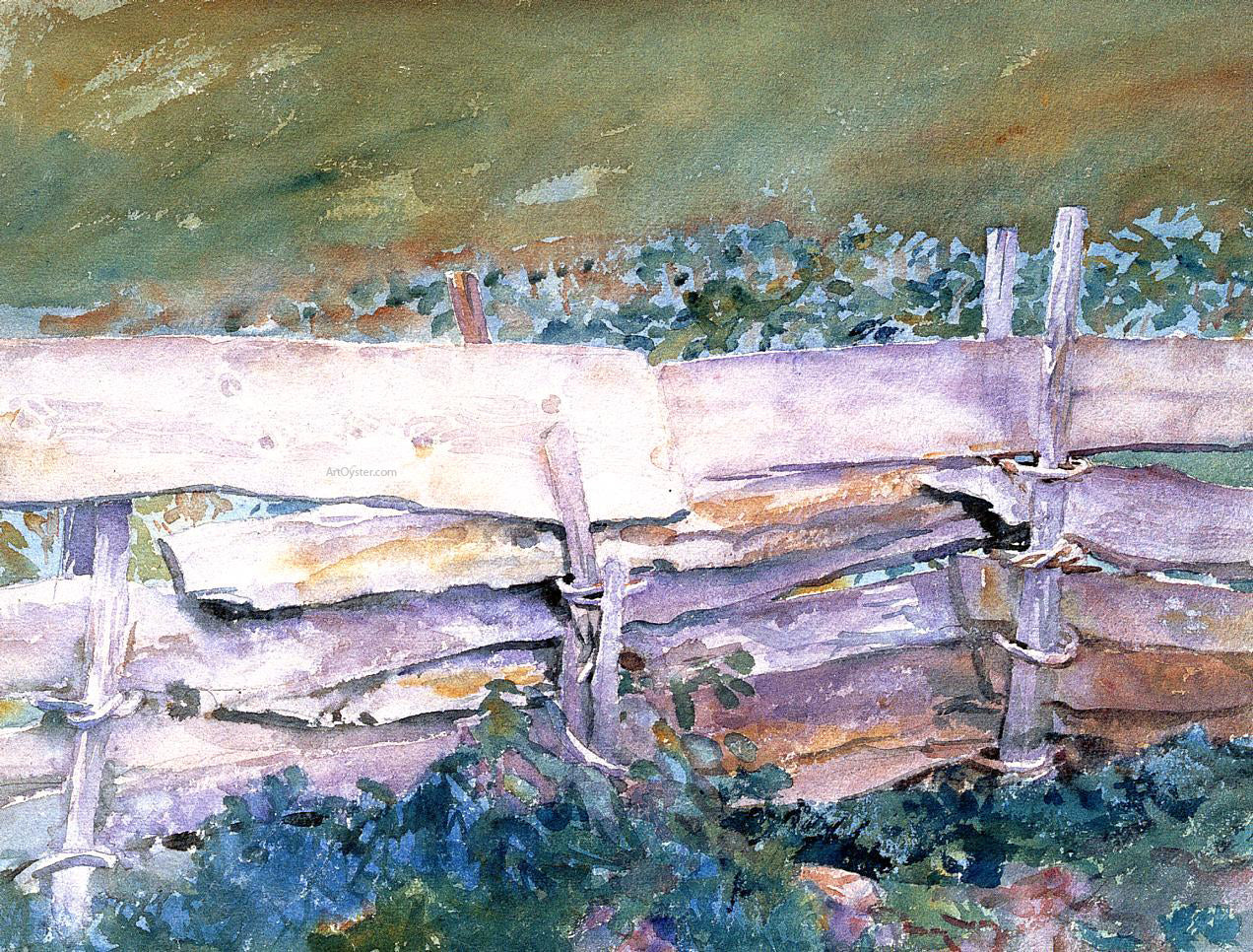 John Singer Sargent The Fence - Hand Painted Oil Painting
