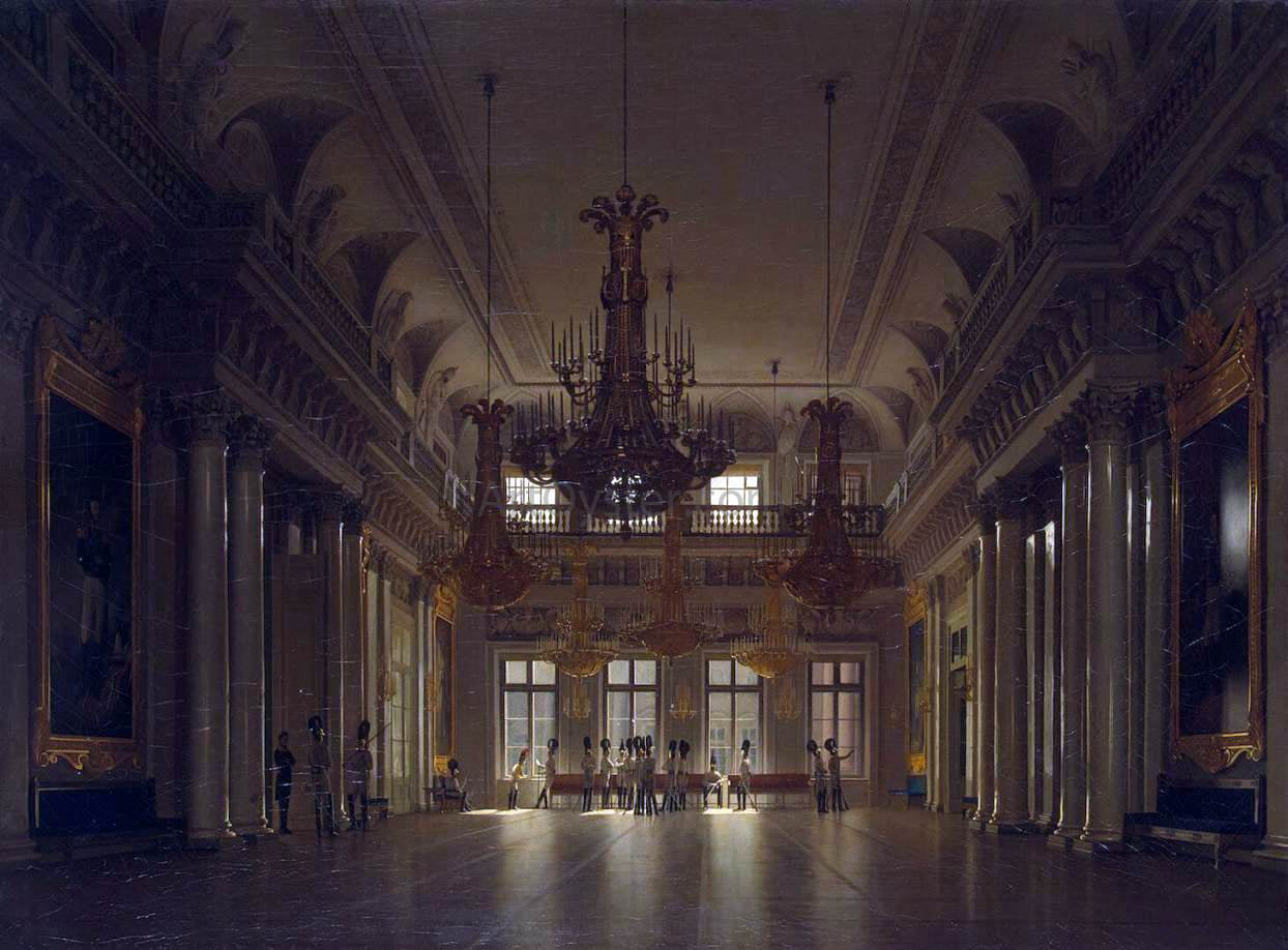 Sergey Konstantinovich Zaryanko The Fieldmarshals' Hall in the Winter Palace - Hand Painted Oil Painting