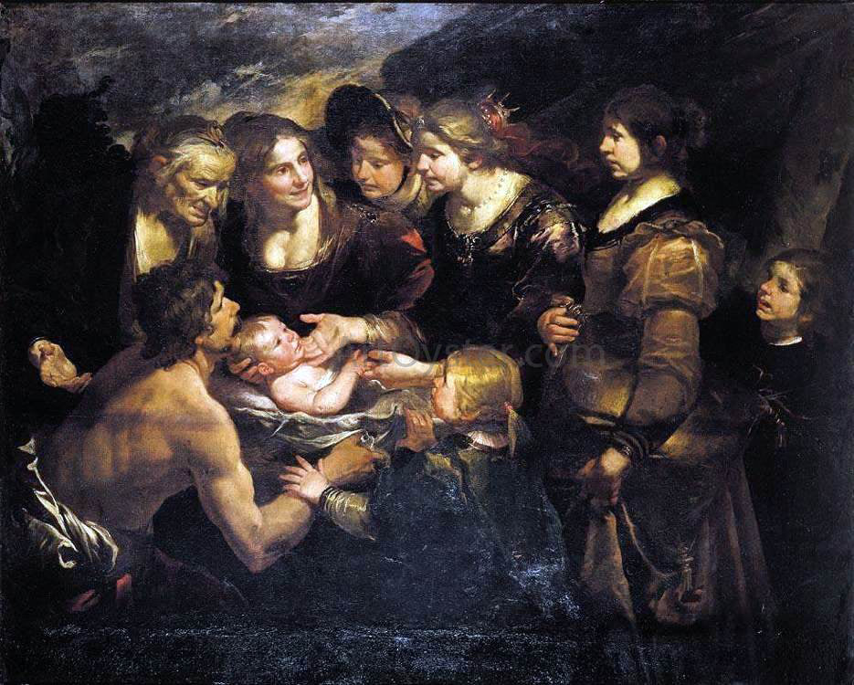 Gioacchino Assereto The Finding of Moses - Hand Painted Oil Painting