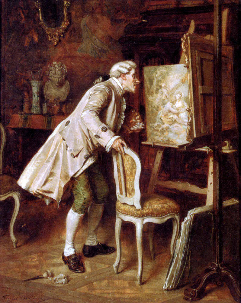 Louis Georges Brillouin The Finishing Touches - Hand Painted Oil Painting