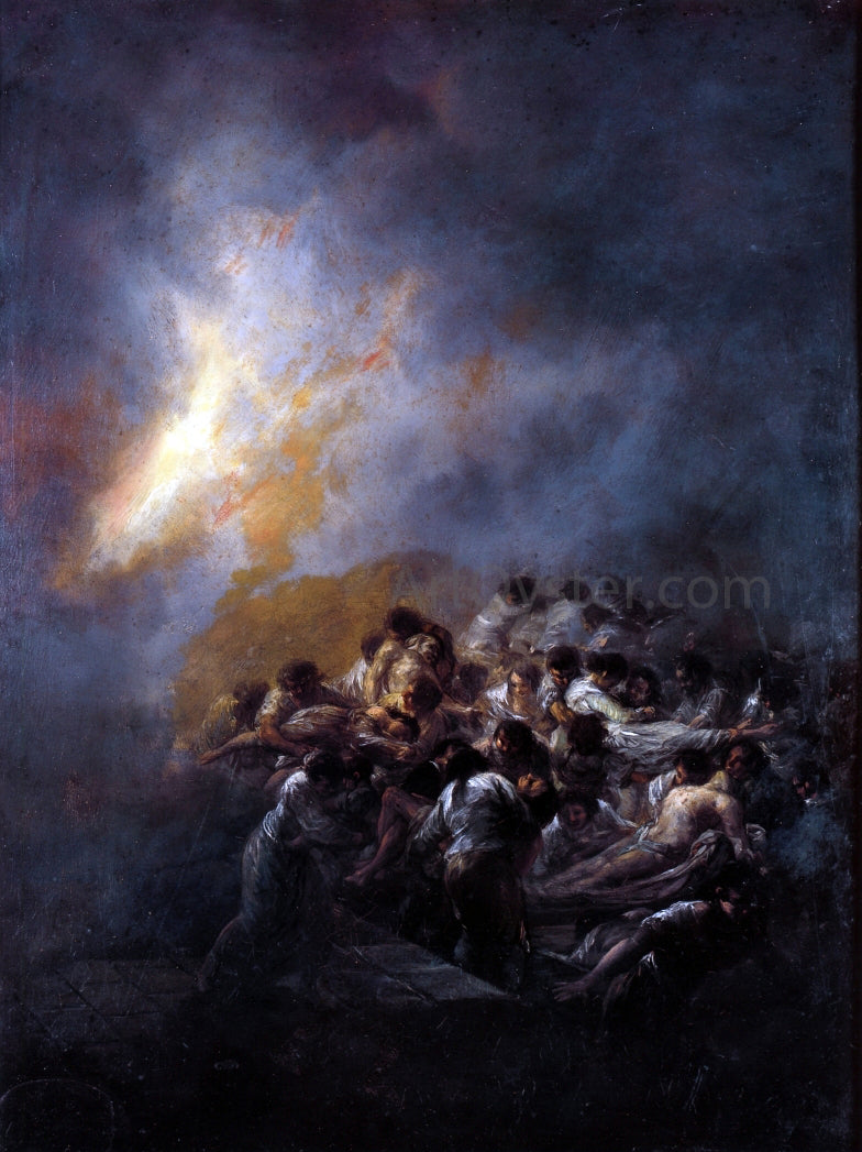 Francisco Jose de Goya Y Lucientes The Fire at Night - Hand Painted Oil Painting