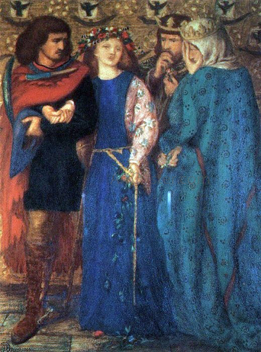 Dante Gabriel Rossetti The First Madness of Ophelia - Hand Painted Oil Painting