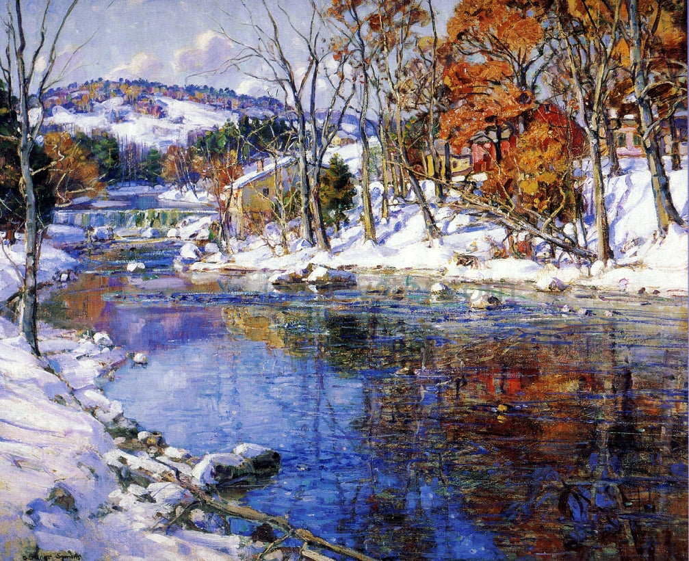 George Gardner Symons The First Snowfall - Hand Painted Oil Painting