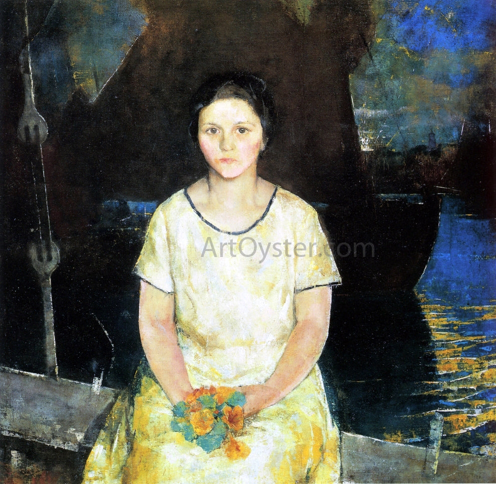 Charles Webster Hawthorne The Fisherman's Daughter - Hand Painted Oil Painting