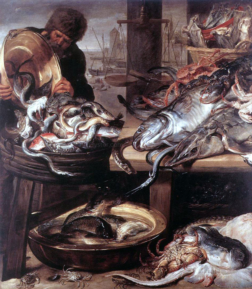 Frans Snyders The Fishmonger - Hand Painted Oil Painting